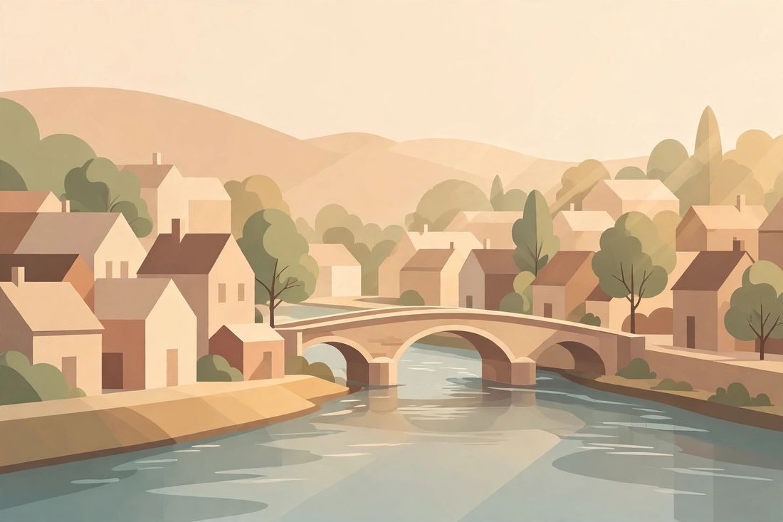 Brücke über einen Fluss in einer Stadt
